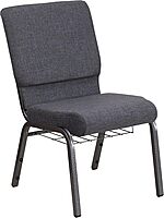 Flash Furniture HERCULES Series 18.5''W Church Chair with Book Rack