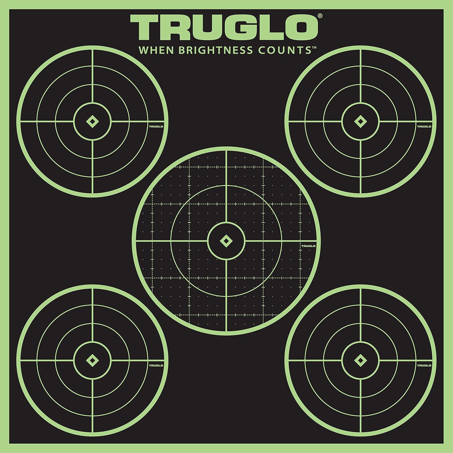 TRUGLO Tru-See 5-Bull Fluorescent Self-Adhesive Splatter Targets