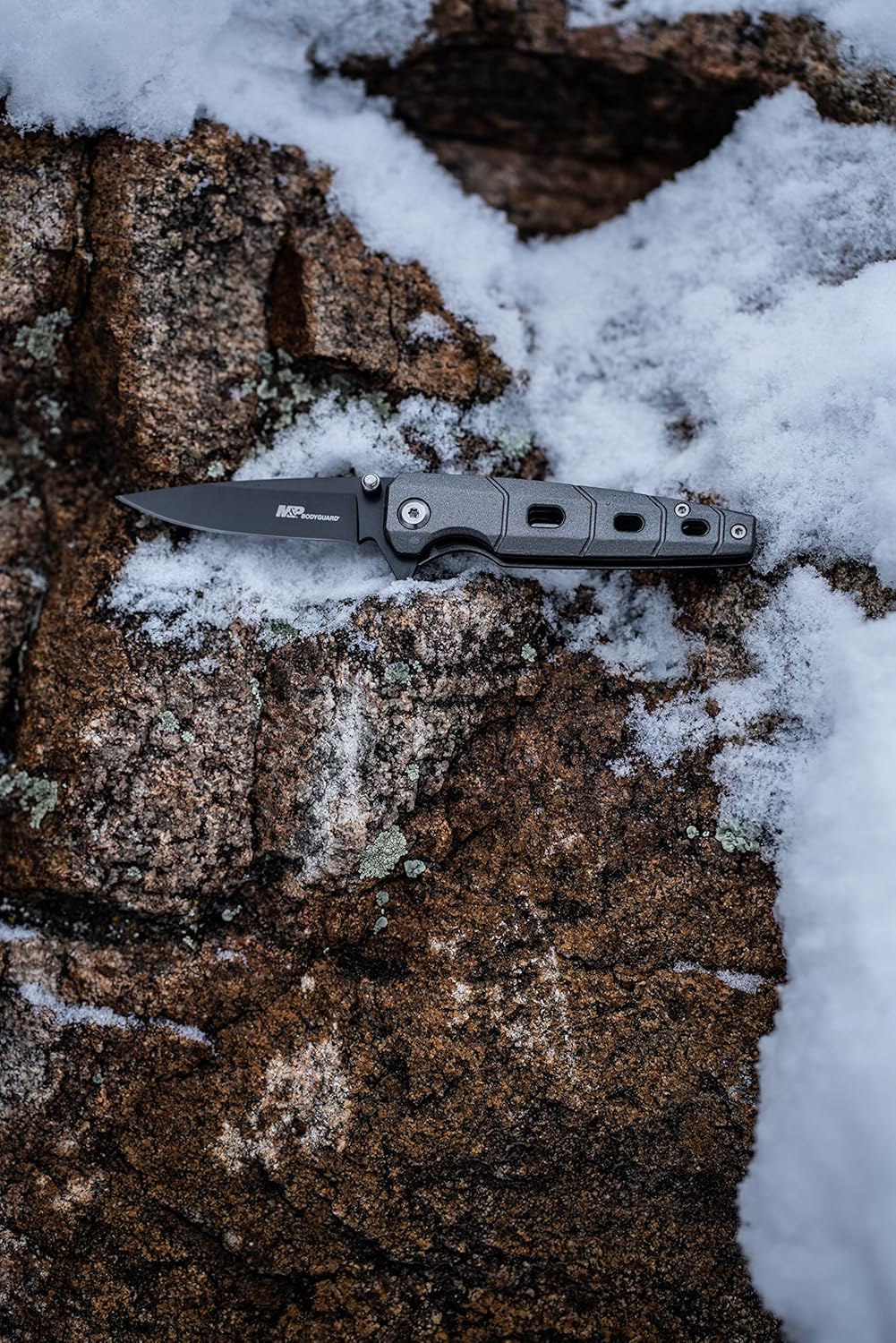 Smith & Wesson M&P Bodyguard 6.25in Ti-N S.S. Ultra-Glide Folding Knife with 2.75in Clip Point and Rubberized Aluminum