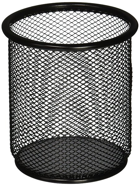 Lorell LLR84149 Mesh Wire Pencil Cup Holder, Black