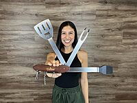 Caliber Gourmet 5-in-1 Multi Tool BBQ Barbecue Grill Accessories, Tools Set Kit, Camping Accessories, Grilling Parties