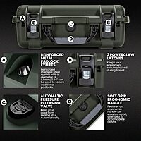 NANUK 925 Hard Case with Custom Foam Insert for 4 UP Sporting Gear & Accessories - IP67 Waterproof Storage - x 6.4") Olive