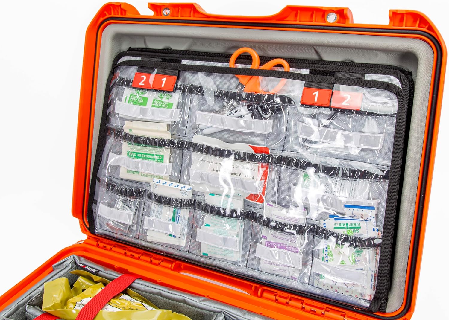 Nanuk 940 EMS Emergency Medical Service/First Aid Hardcase with Lid Organizer and Divider System (Orange) 940 EMS Orange