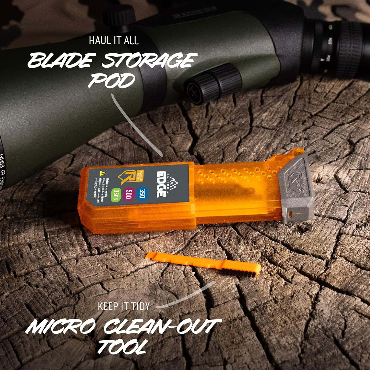 OUTDOOR EDGE Razor HTX 3.5" Folding Hunting Knife – Includes 5 Drop Point Blades, 1 Gut Blade
