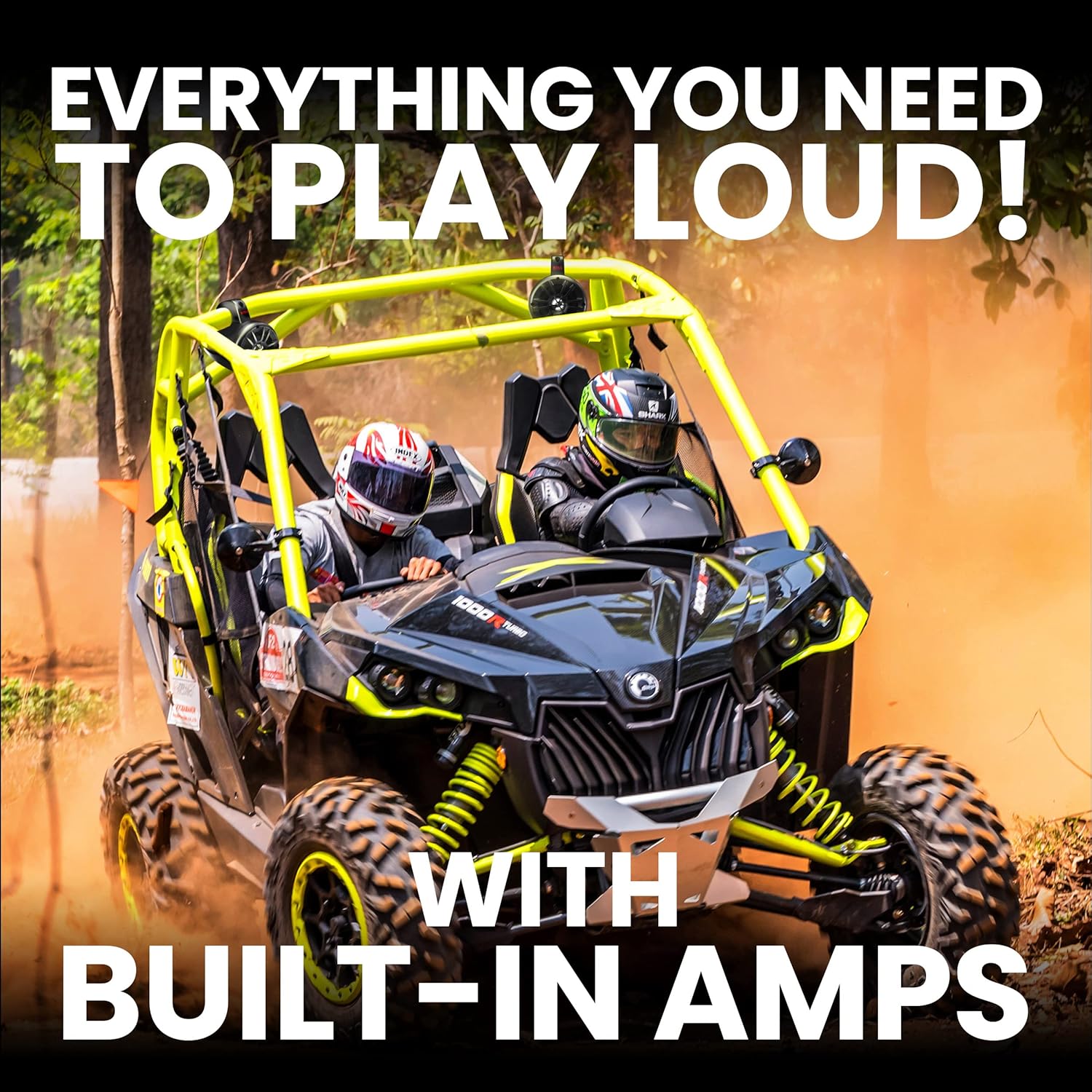 BOSS Audio Systems BM40AMPBT ATV UTV Waketower Speaker System - Bluetooth, 500 Watts of Power Per Pair, 4 Inch Woofer