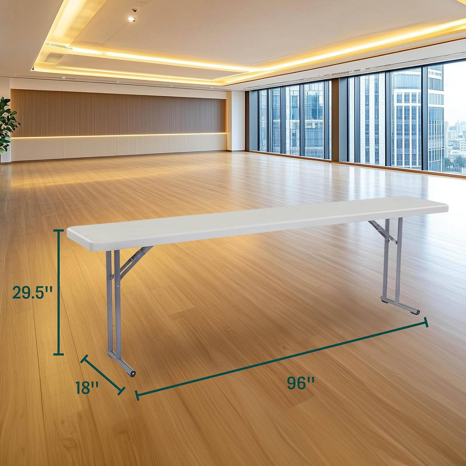 Seminar Folding Table by National Public Seating – Portable Heavy-Duty Foldable Table for Indoor/Outdoor Use