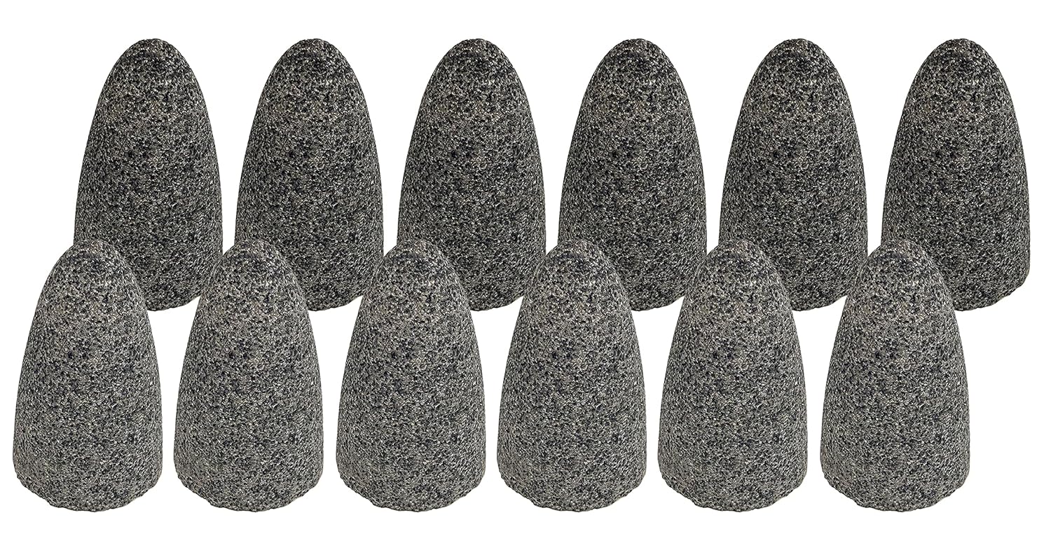 Weiler 68310 TIGER AO TYPE 16 Round Tip Portable Grinding Cone, A24-R, 2" X 3" X 5/8-11 (Pack of 12)