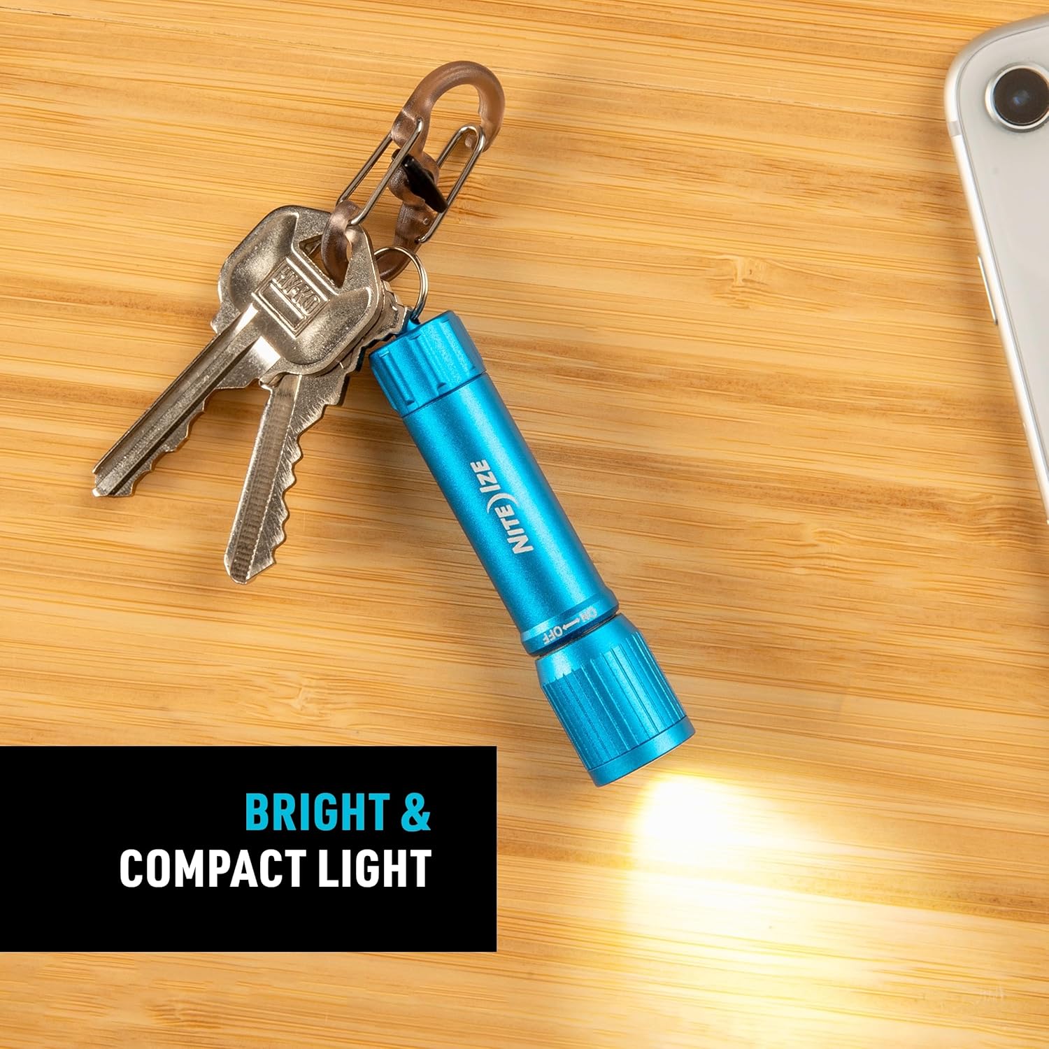 NITE-IZE Radiant 100 Keychain Flashlight - Waterproof Mini Flashlight