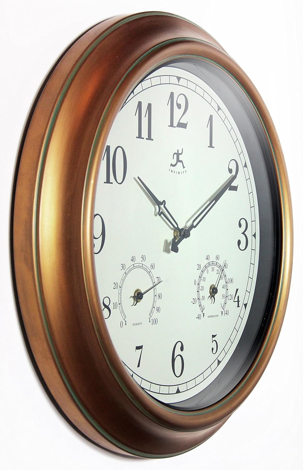 Infinity Instruments Craftsman Wall Clock, 18 inch, Copper