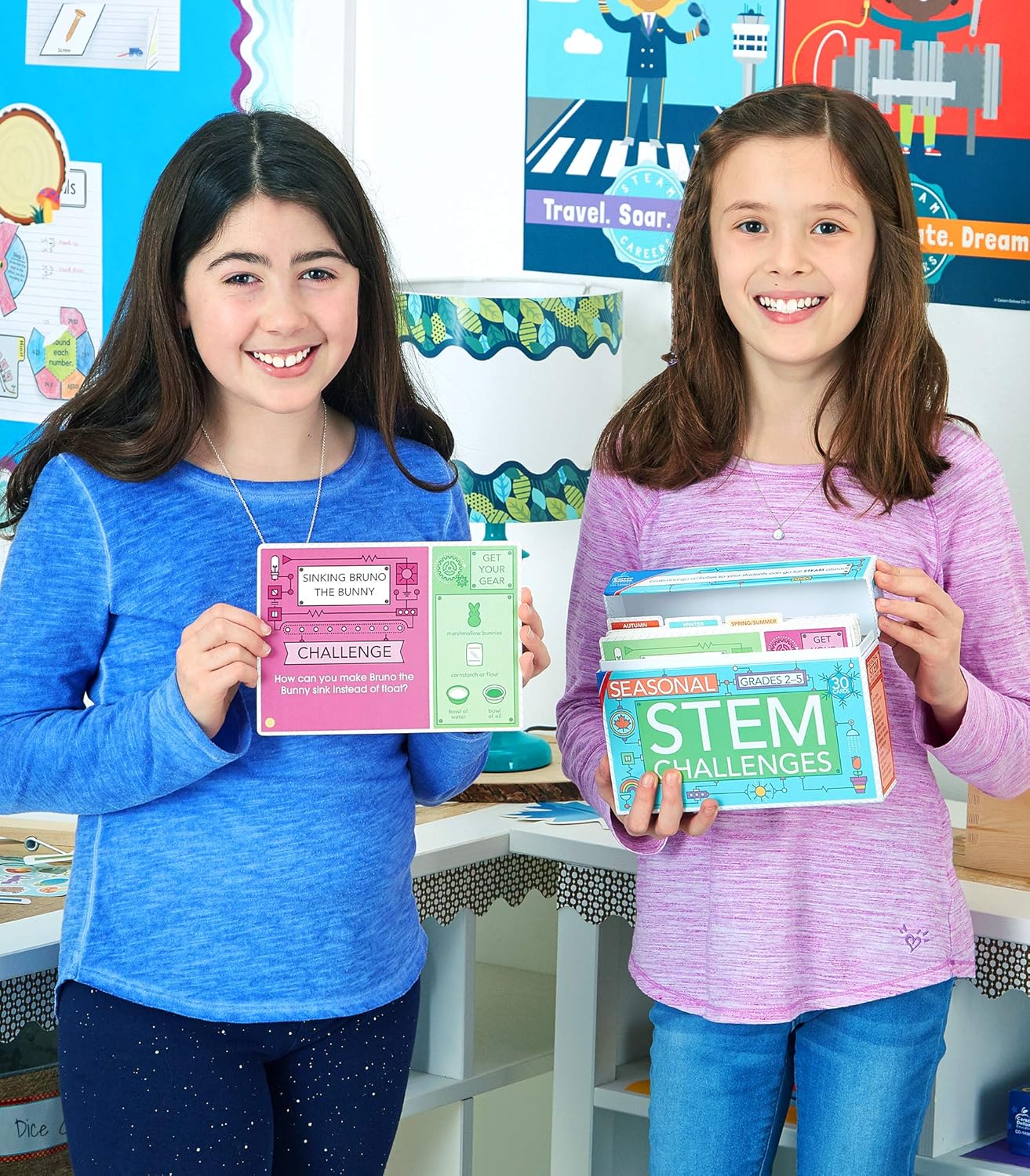 CARSON DELLOSA EDUCATION STEM Challenges Card Set for Grades 2-5