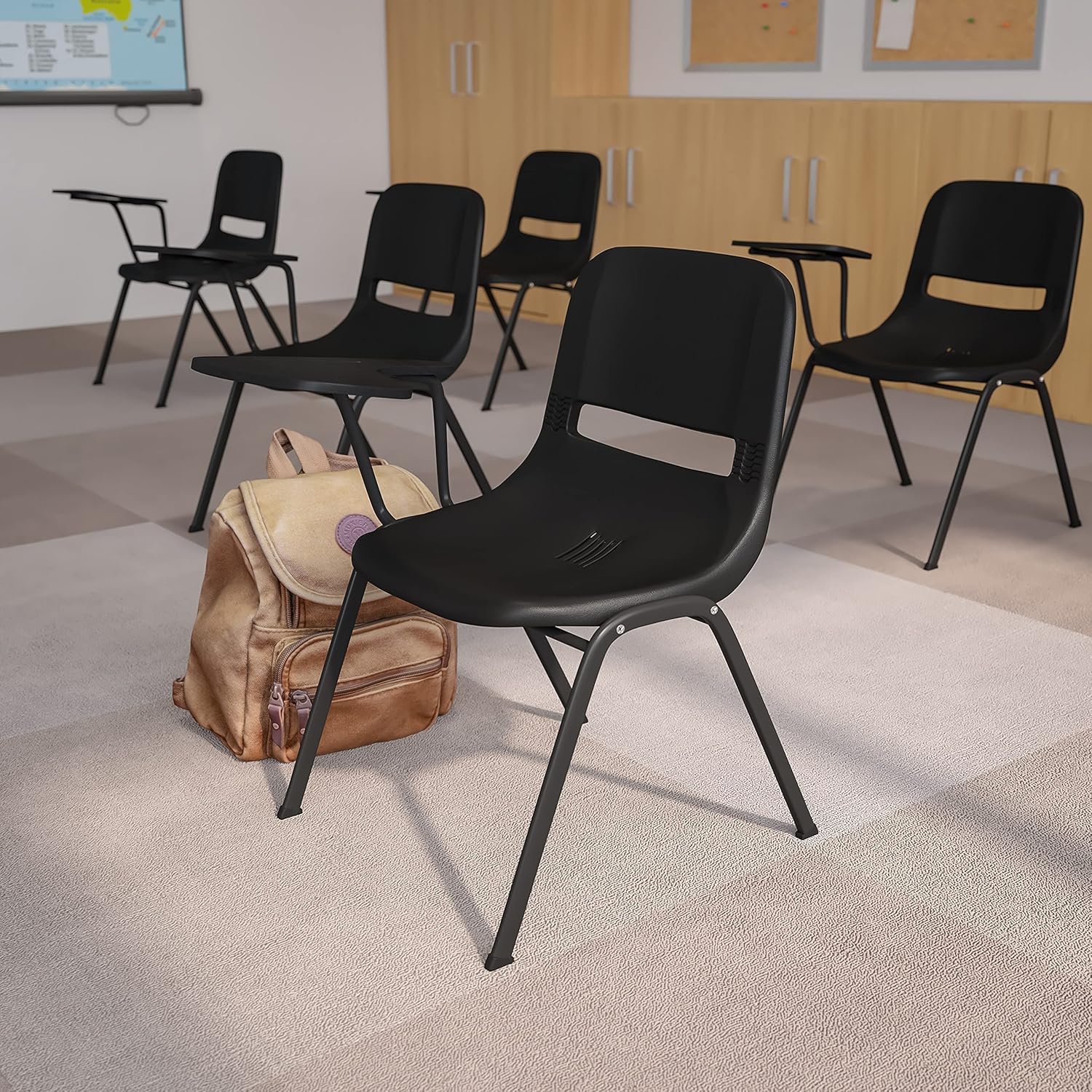 Flash Furniture HERCULES Ergonomic Shell Stack and Tablet Arm Chair