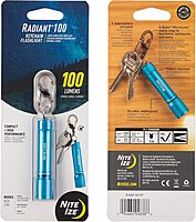 NITE-IZE Radiant 100 Keychain Flashlight - Waterproof Mini Flashlight