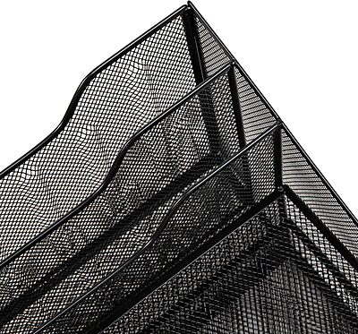 Mind Reader File Organizer, Set of 2, Desk Organizer, Storage, Paper Tray, Office, Metal Mesh, 12.5"L x 11.5"W x 9.5"H, Black