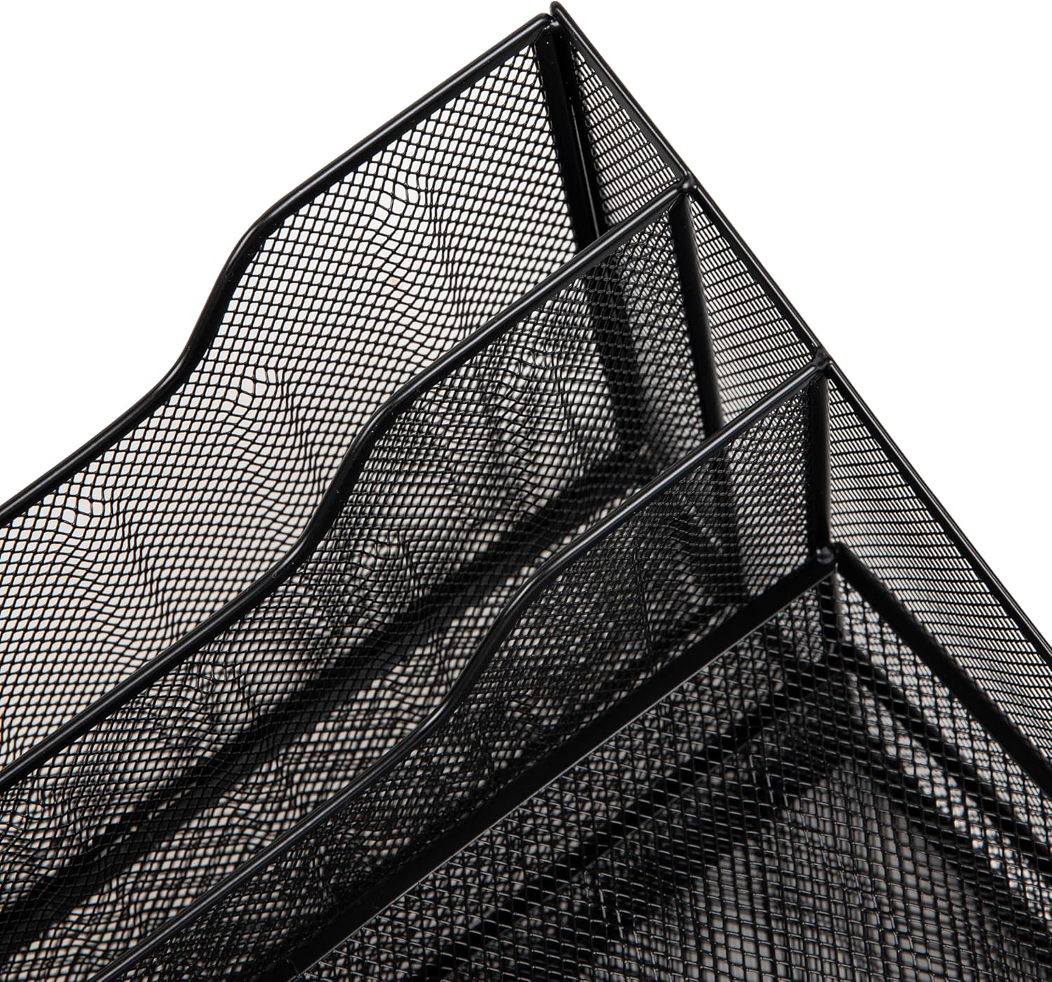 Mind Reader File Organizer, Set of 2, Desk Organizer, Storage, Paper Tray, Office, Metal Mesh, 12.5"L x 11.5"W x 9.5"H, Black