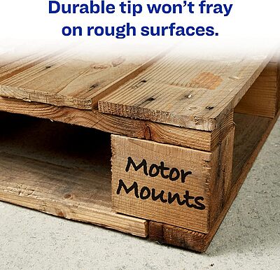 Avery Marks A Lot Jumbo Chisel Tip Marker, Desk-Style Size, Water and Wear Resistant, 12 Black Markers (24148)