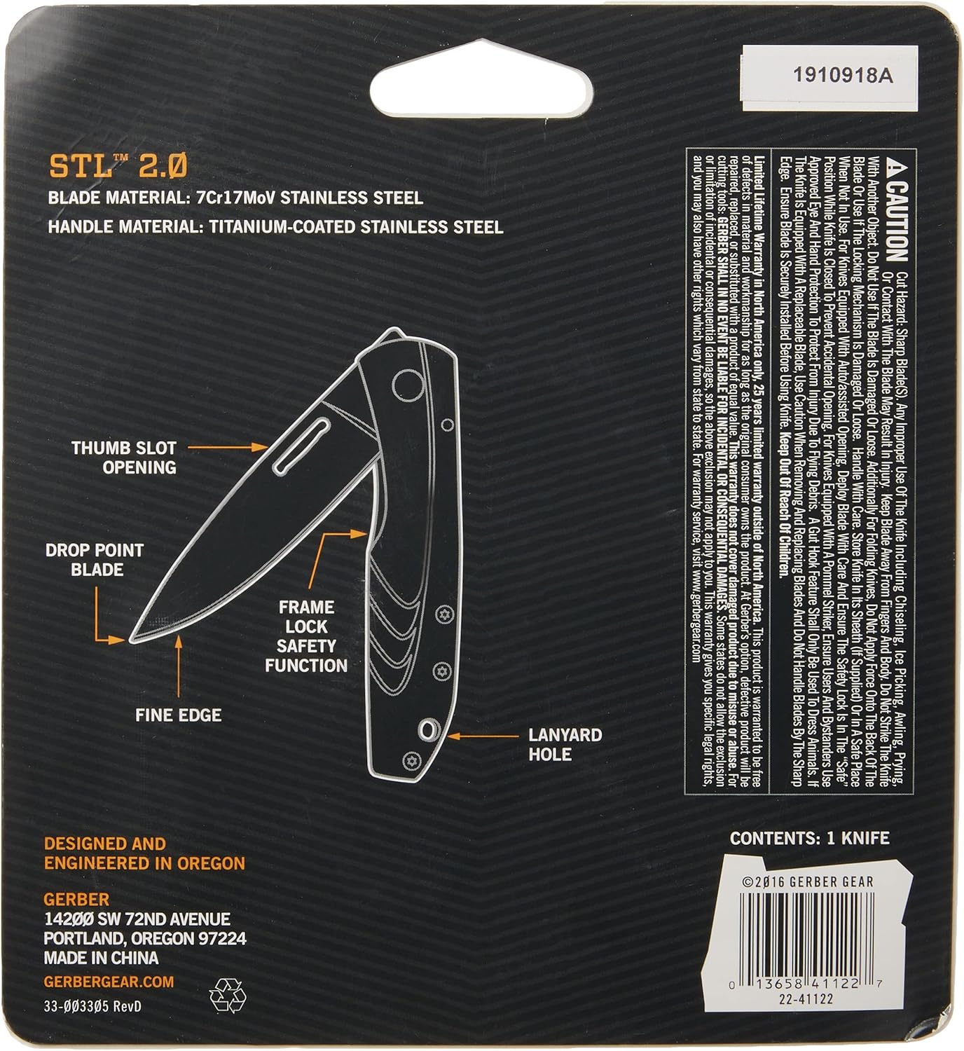 GERBER STL Folding Pocket Knife