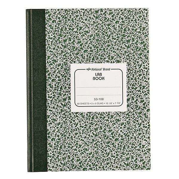 Avery Quadrille Laboratory Notebook, 5x5 Quad, 10.25 x 7.8 in, 60 Sheets