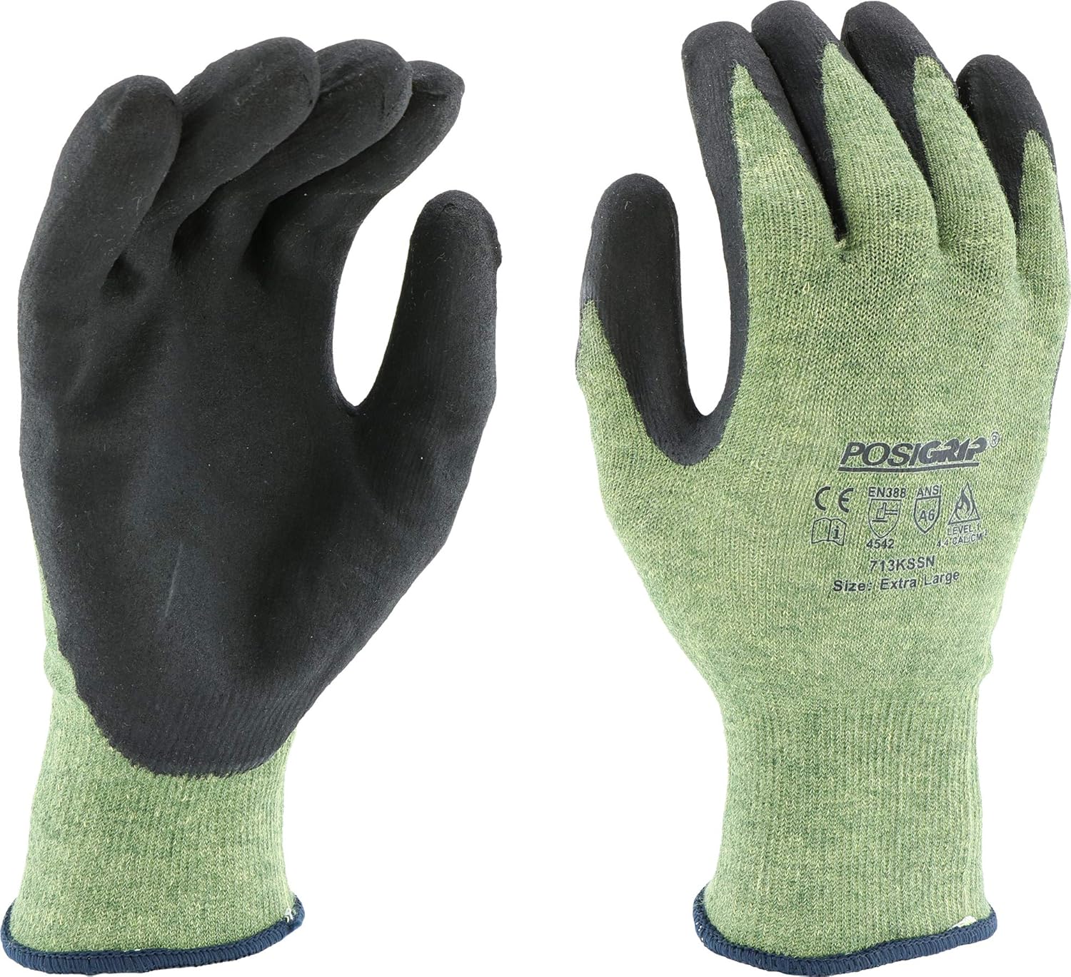 West Chester 713KSSN Kevlar/Steel Cut Resistant Gloves – [Pack of 12] Green, Medium