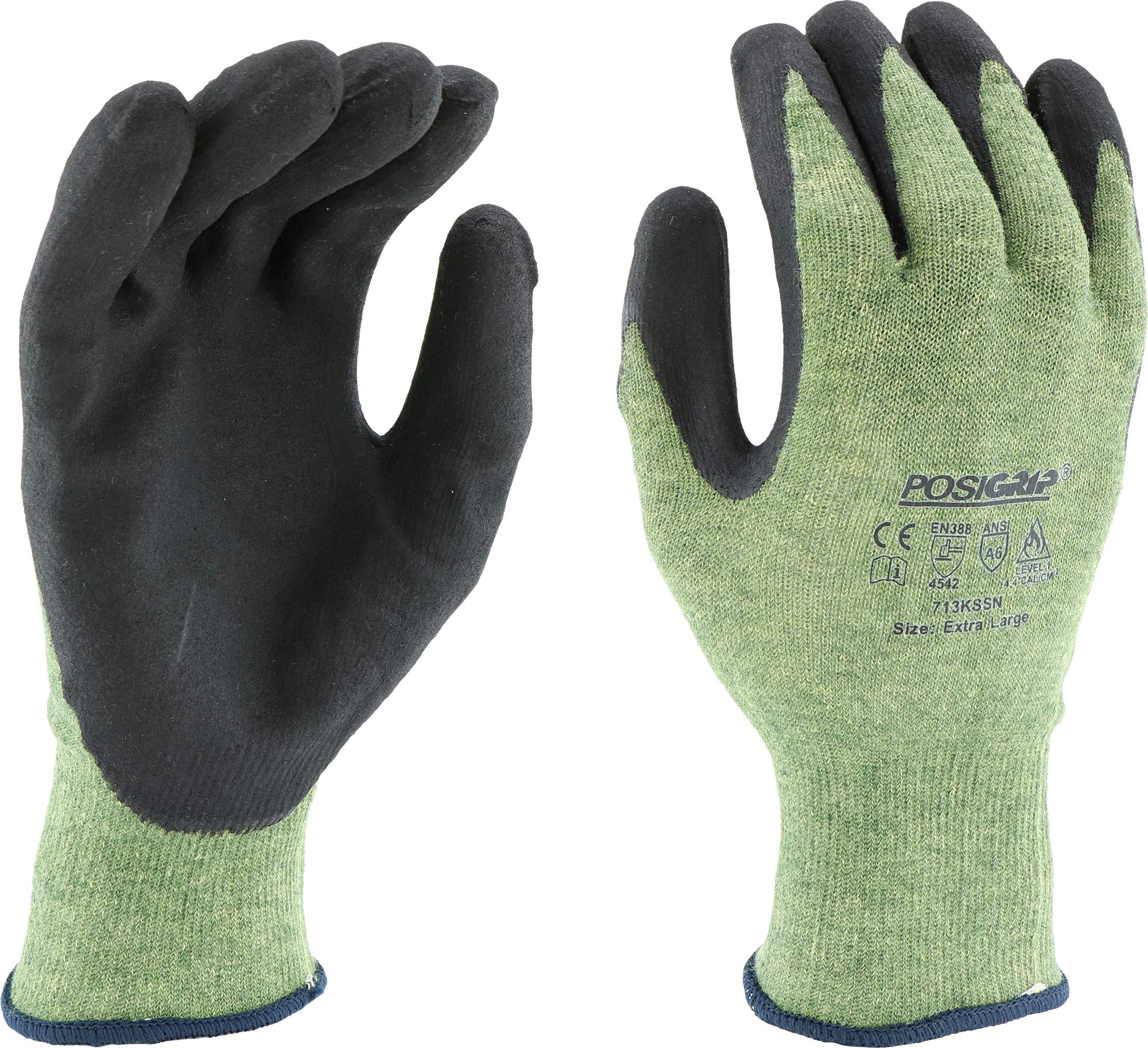 West Chester 713KSSN Kevlar/Steel Cut Resistant Gloves – [Pack of 12] Green, Medium