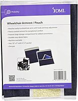 DMI Wheelchair Arm Pads, Wheelchair Armrest Pouch, Denim, Pair of 2 (10 x 9 in)