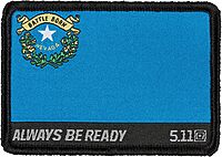 5.11 Tactical Nevada Flag Patch, Hook Backing, Laser-Cut Size, Easy Attachment, Multi, 1 SZ, Style 81199
