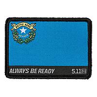 5.11 Tactical Nevada Flag Patch, Hook Backing, Laser-Cut Size, Easy Attachment, Multi, 1 SZ, Style 81199