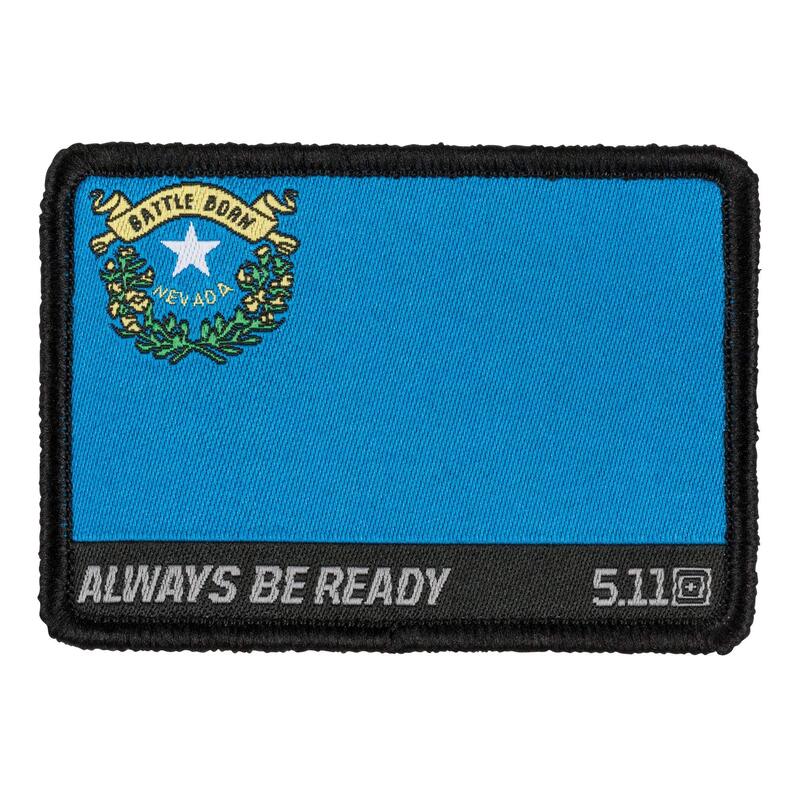 5.11 Tactical Nevada Flag Patch, Hook Backing, Laser-Cut Size, Easy Attachment, Multi, 1 SZ, Style 81199