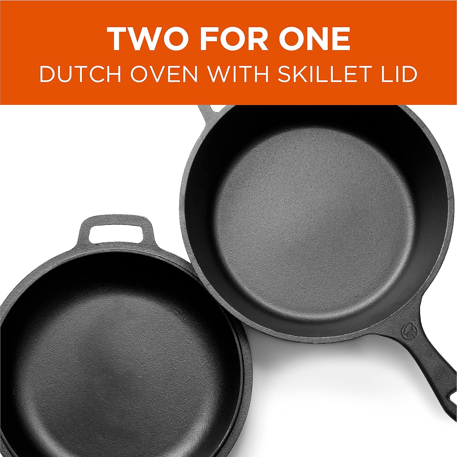 COMMERCIAL CHEF 3-Quart Dutch Oven with Skillet Lid