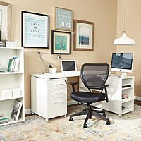 Office Star Air Grid Mid-Back Mesh Chair, Black - 20.5 x 19.5 x 42 in