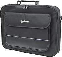 Manhattan 17 Inch Laptop Briefcase Shoulder Bag, Ultra-Lightweight & Padded Compartments, Black - 421560