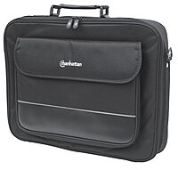 Manhattan 17 Inch Laptop Briefcase Shoulder Bag, Ultra-Lightweight & Padded Compartments, Black - 421560