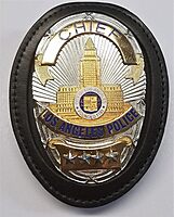 AKER LEATHER A691 Recessed Shield Badge Holder