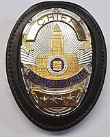 AKER LEATHER A691 Recessed Shield Badge Holder