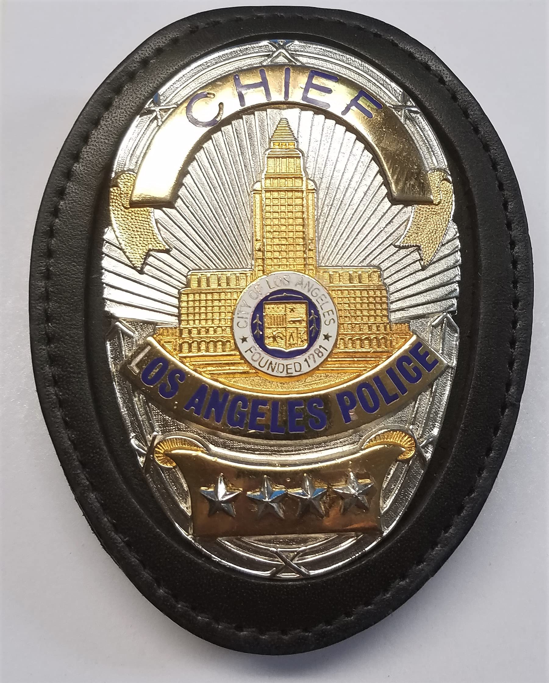 AKER LEATHER A691 Recessed Shield Badge Holder