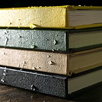 Rite in the Rain Weatherproof Hard Cover Notebook, 4.75" x 7.5", Yellow Cover, Journal Pattern (No. 390F) Yellow Journal