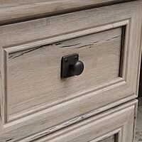 Sauder Palladia L-Shaped Desk with Drawers, File Cabinet Storage & Keyboard Tray