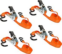 Keeper – 1” x 15' High Tension Ratchet Tie-Down, 4 Pack - 500 lbs. Working Load Limit