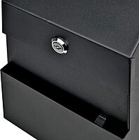 Mail Boss Locking Steel Suggestion Box (9.5" H x 7" W x 6" D) - Black