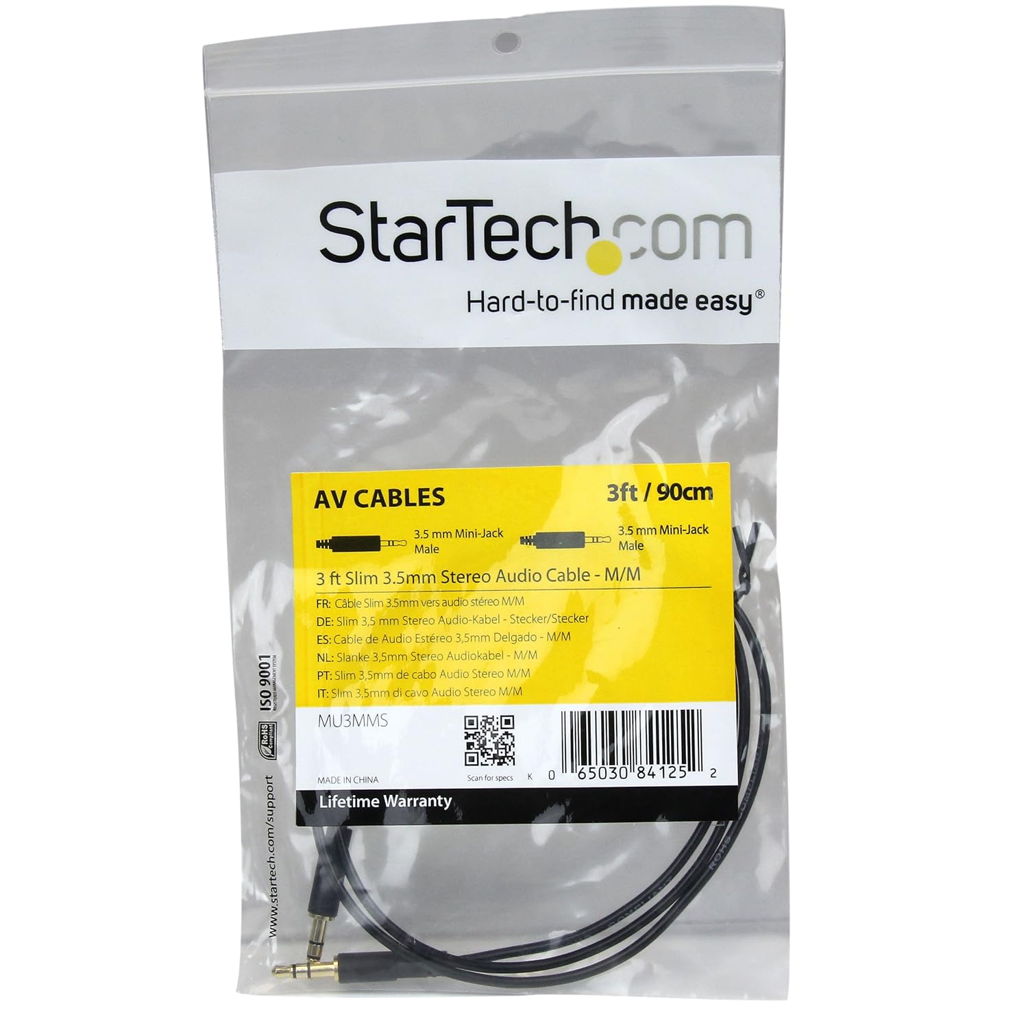 STARTECH.COM Slim 3.5mm Stereo Audio Cable
