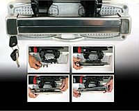 PANTHER MARINE 75-8201 High Security Outboard Motor Lock Stainless, Silver