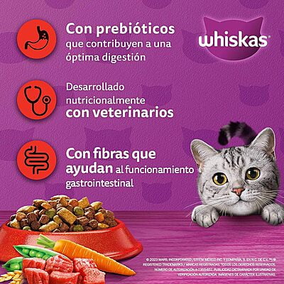Whiskas - Whiskas Whiskas alimento para Gatos Adultos Sabor Carne Receta Orginal 9Kg Violeta Whiskas - Whiskas Whiskas alimento para Gatos Adultos Sabor Carne Receta Orginal 9Kg Violeta
