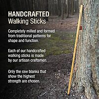 Brazos Handcrafted Wood Walking Stick, Twisted Pine, Trekker Style Handle, for Men & Women, Made in The USA, 55" Brown