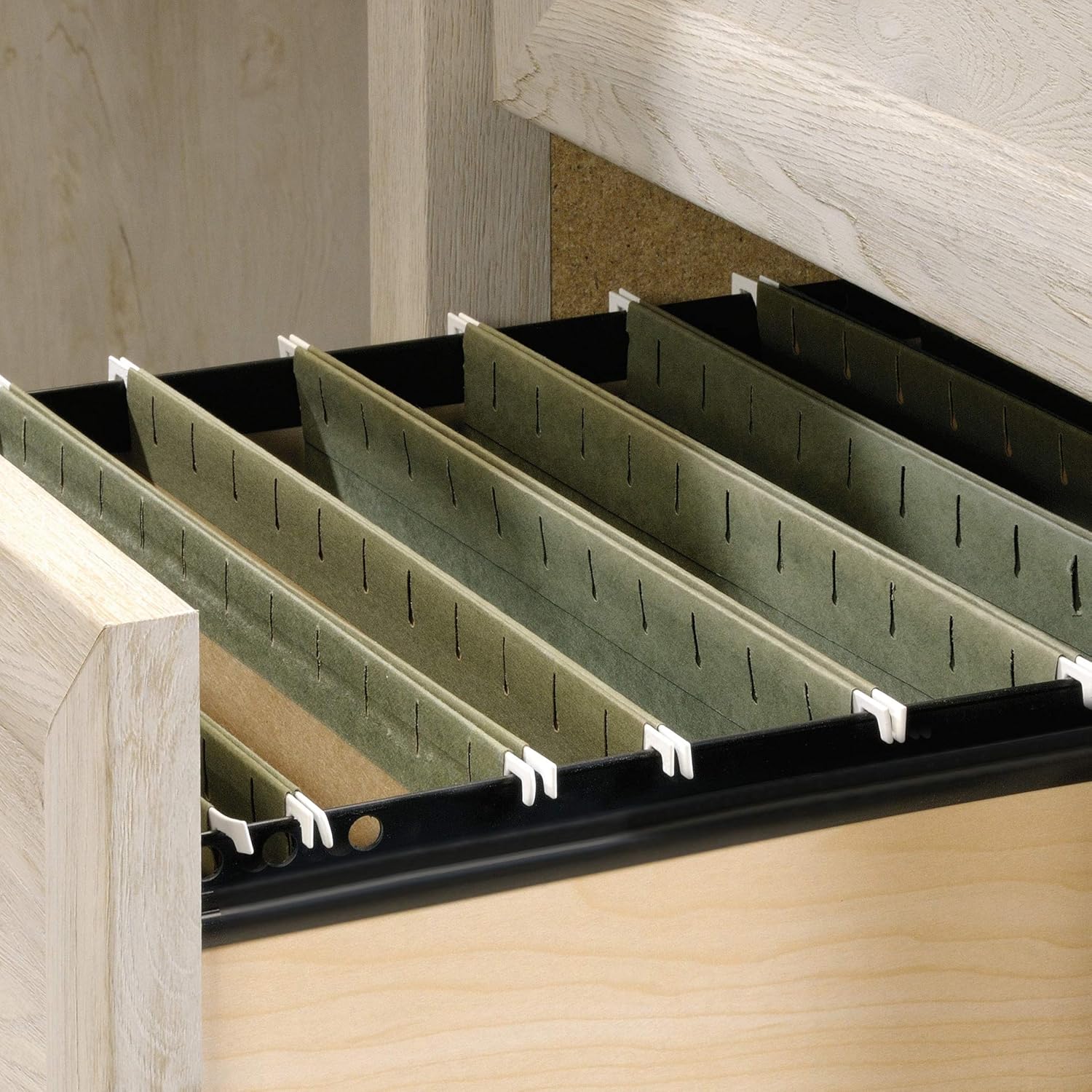 SAUDER Edge Water Executive Desk with File Drawers