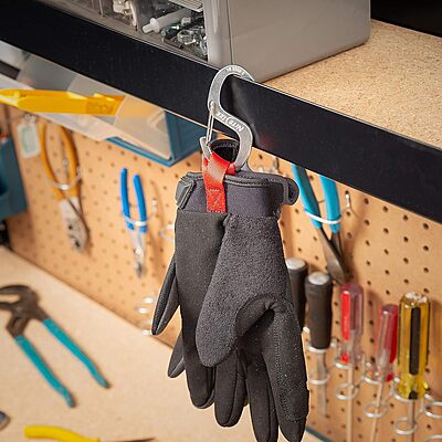 Nite Ize S-Biner Hook 'N Hold S-Hook, Stainless Steel S-Hook, Holds Pans, Tools and Plants, Stainless 1 Count (Pack of 1)