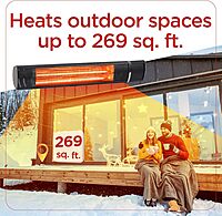 BLACK+DECKER 1500W Outdoor Electric Patio Heater with Remote Control