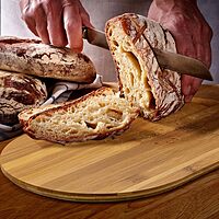 MegaChef Charcoal Gray and Bamboo 4-Piece Canister Set