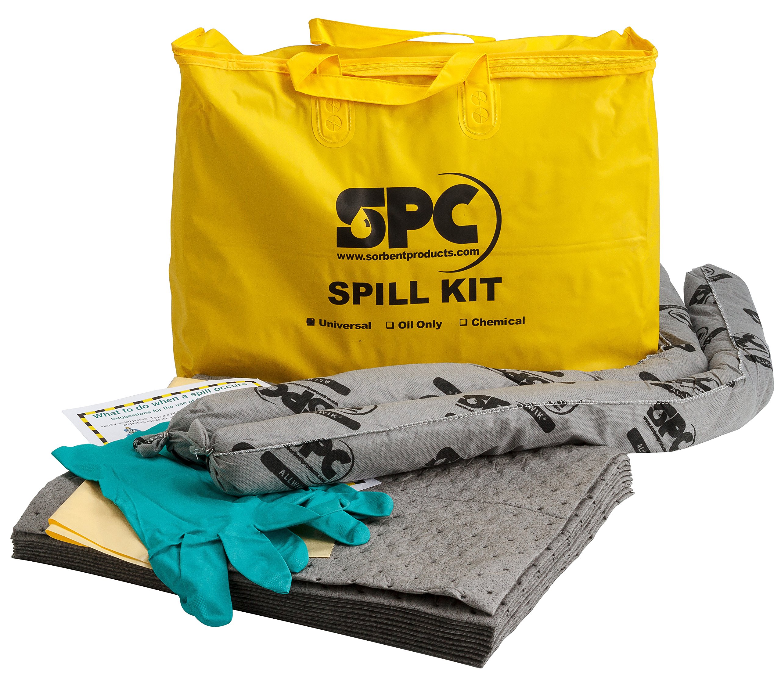 Brady SPC SKA-PP Allwik Universal Economy Portable Spill Kit - 107795, Yellow SKA-PP Brady SPC SKA-PP