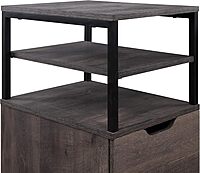 OSP Home Furnishings Contempo Mobile Cart, Ozark Ash