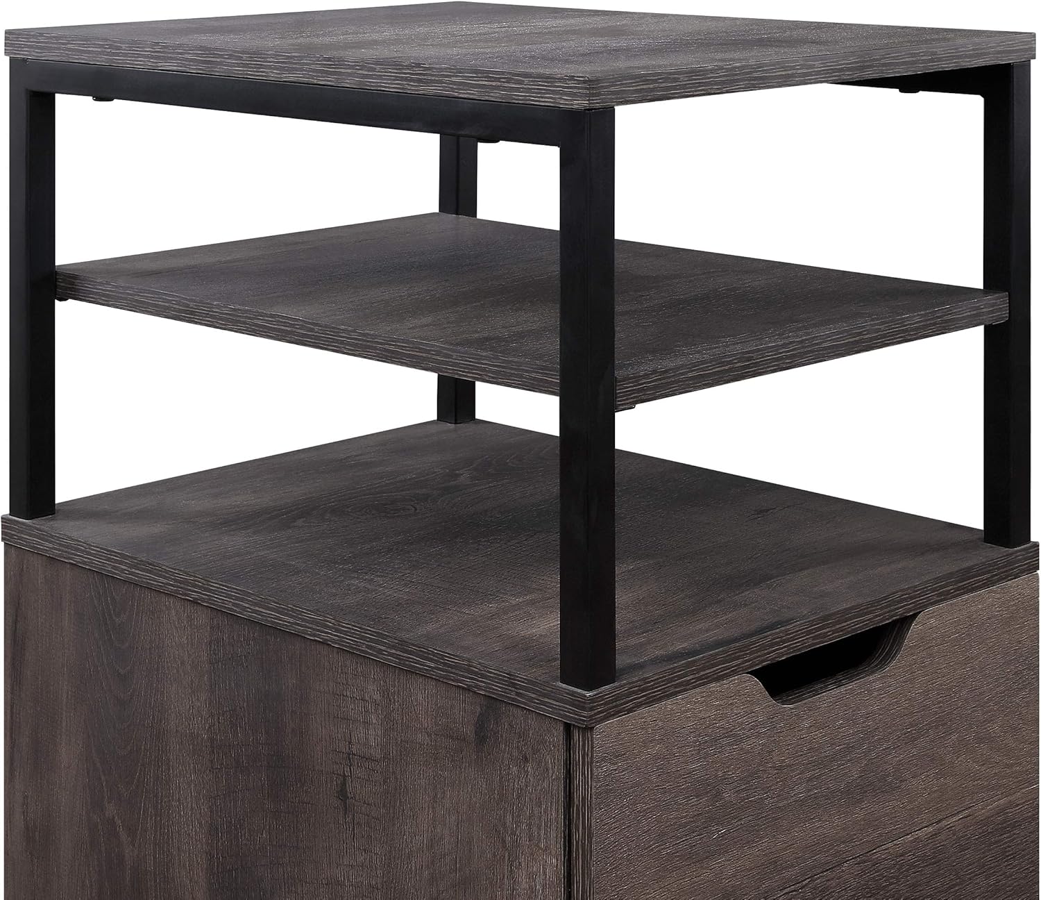 OSP Home Furnishings Contempo Mobile Cart, Ozark Ash