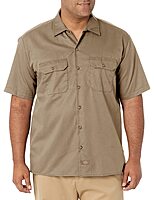 Dickies Men’s Short Sleeve Work Shirt – Durable Twill Button Down